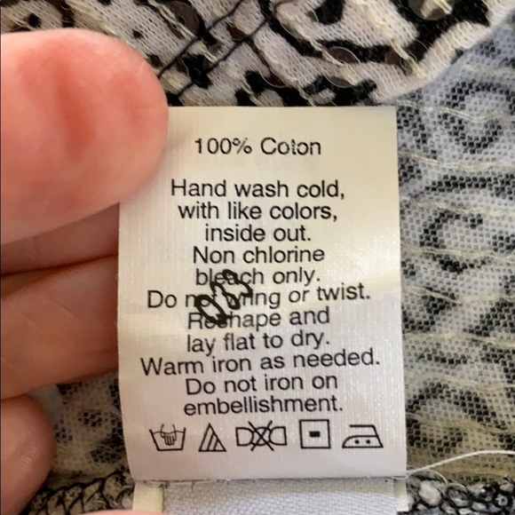 EUC J. Crew “Sunlit” Sequin Tank White/ Black - Picture 7 of 8